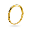 Sleek Gold Bangle Bracelet with Sparkling Stone Accents