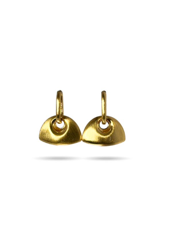 Gold - plated matte finish hoops