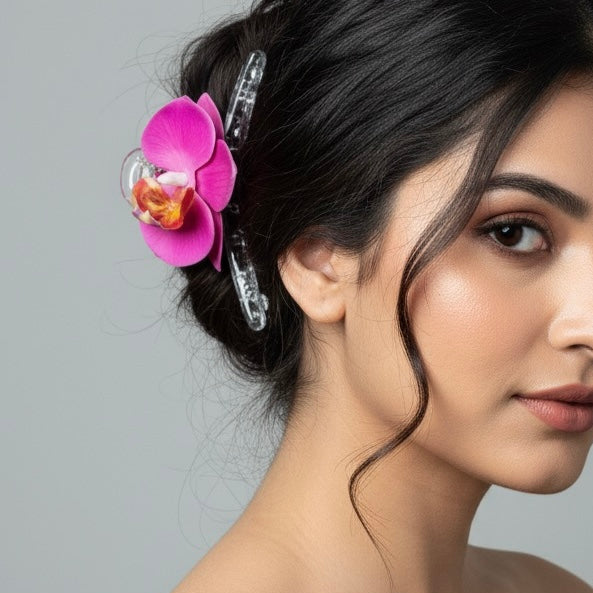 Pink Flower Hair Clutcher – Soft & Feminine Charm