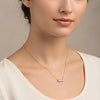 Crystal sleek chain necklace