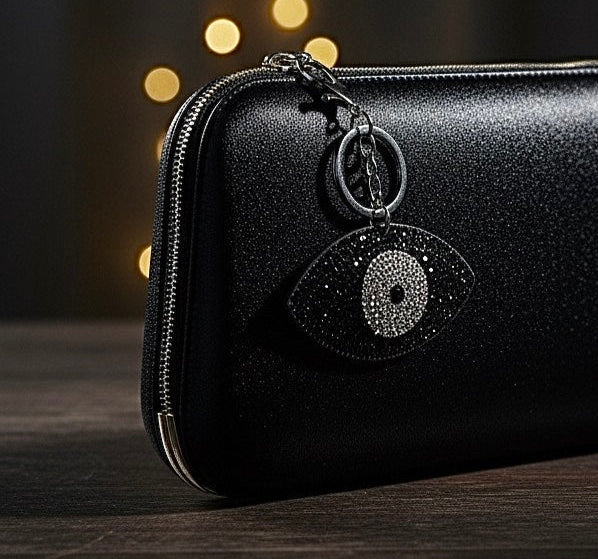 Rhinestone Evil eye keychain