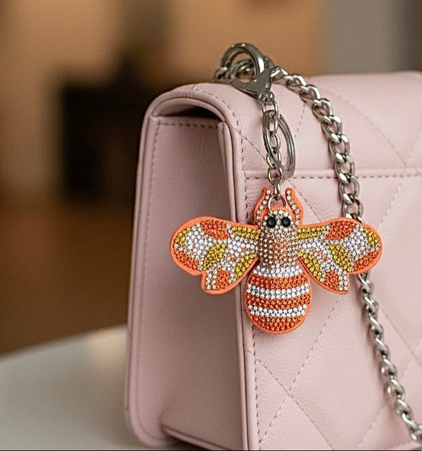 Rhinestone Bee keychain