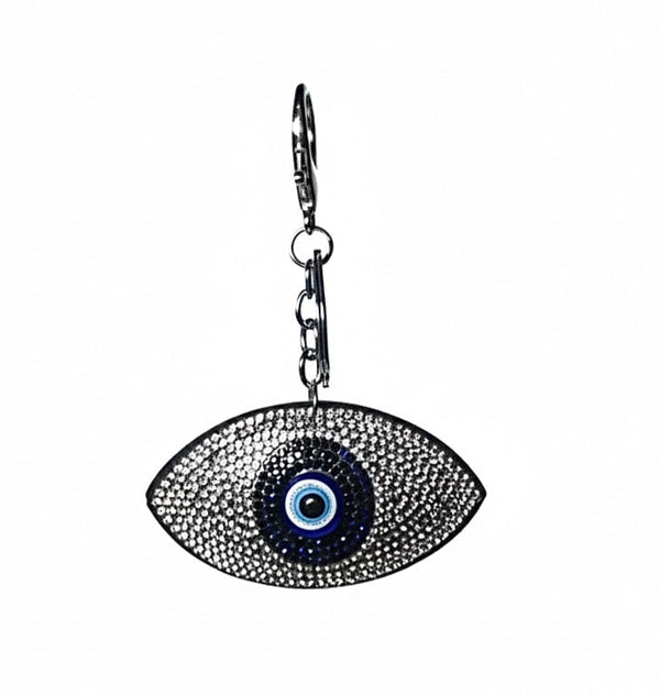 Rhinestone Evil-Eye keychain