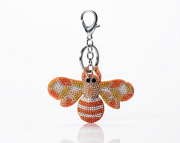 Rhinestone Bee keychain
