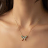 Studded Butterfly Pendant