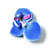 ORCHID blue floral clip
