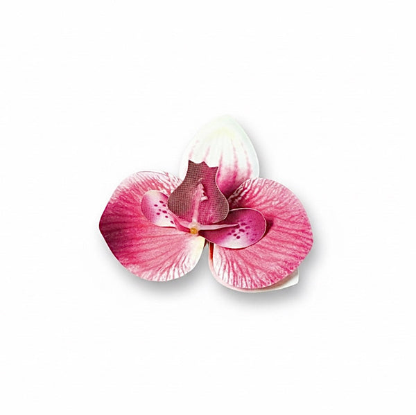 ORCHID red floral clip