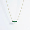Green Crystal sleek chain necklace