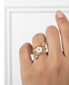 Gold-plated floral ring