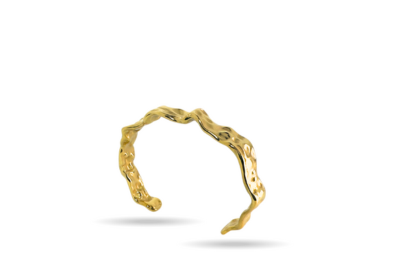 Textured Gold-Plated Bracelet