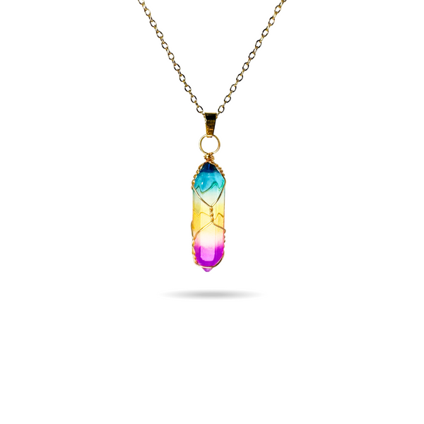 Crystal Multicolour stone pendant