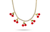 Rhinestone Cherry Necklace