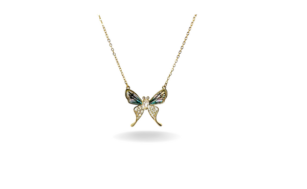 Studded Butterfly Pendant