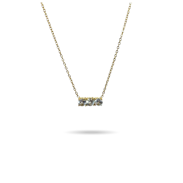 Crystal sleek chain necklace