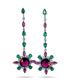 Zirconia studded multicolour drop earrings