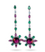 Zirconia studded multicolour drop earrings