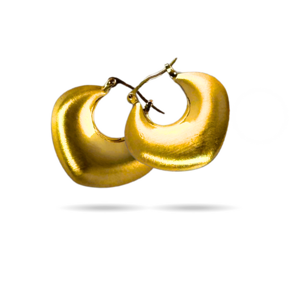 Luxe Gold matte Hoop Earrings