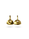 Gold - plated matte finish hoops