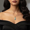 Crystal Stone multicolour pendant with sleek chain