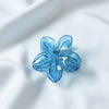 Blue floral clutcher