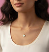 Mystic heart evil eye pendant