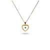 Mystic heart evil eye pendant