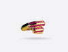 Gold-Plated Pink studded ring